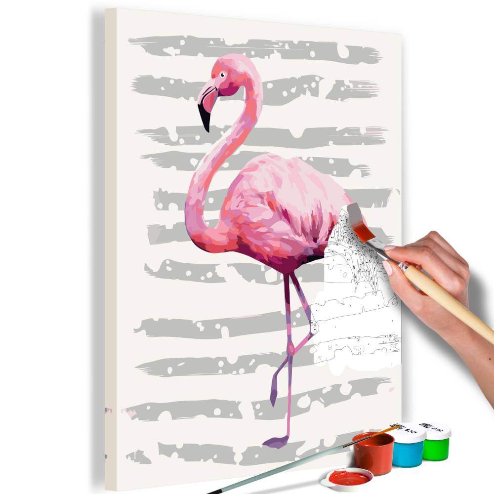 Malen nach Zahlen - Schöner Flamingo von Artgeist
