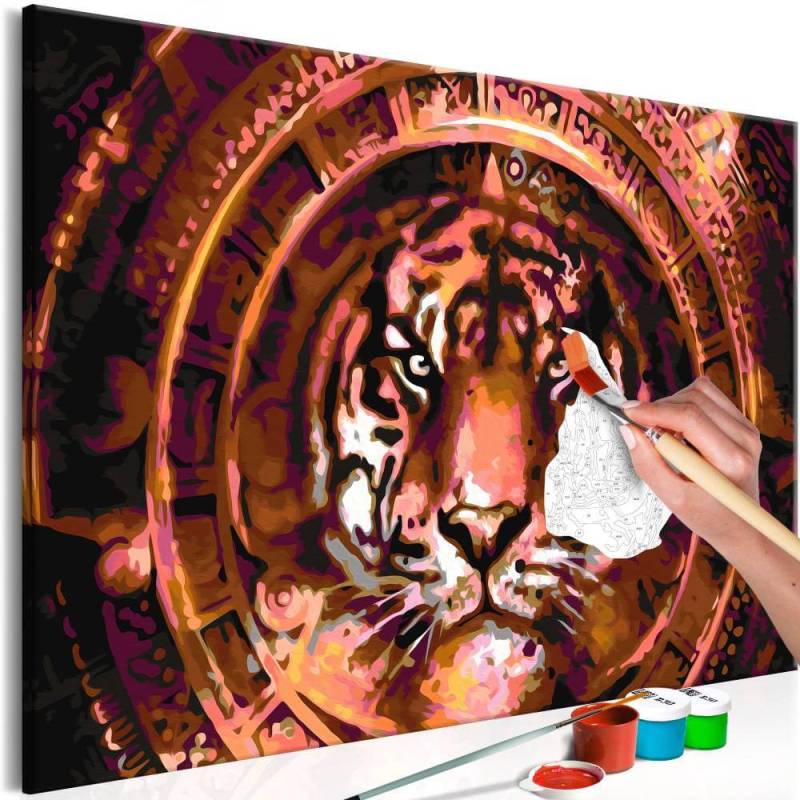 Malen nach Zahlen - Tiger and Ornaments von Artgeist