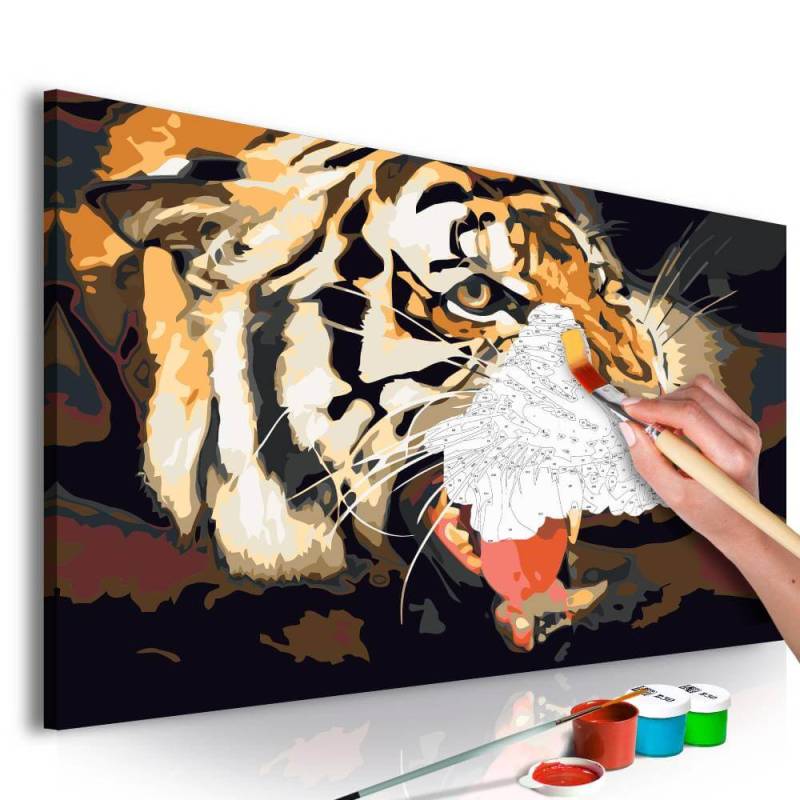 Malen nach Zahlen - Tigergebrüll von Artgeist