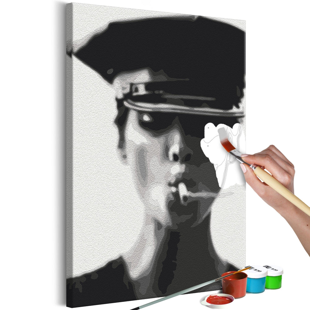 Malen nach Zahlen - Woman With Cigarette von Artgeist