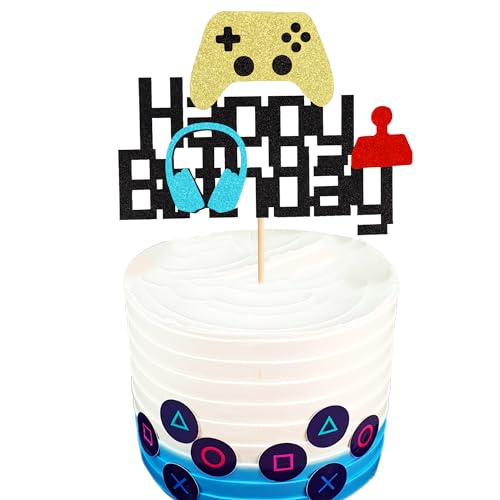 Arthsdite 1 Stück Videospiel Happy Birthday Cake Topper Videospiel Kuchen Pick Game On Controller GamePad Kuchen Dekoration für Spiel Thema Babyparty Kinder Jungen Mädchen Geburtstag Party Supplies Arthsdite 1 Stück Videospiel Happy Birthday Cake Topper Videospiel Kuchen Pick Game On Controller GamePad Kuchen Dekoration für Spiel Thema Babyparty Kinder Jungen Mädchen Geburtstag Party Supplies von Arthsdite