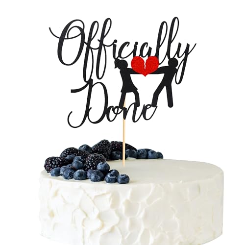 Arthsdite Tortenaufsatz "Officially Done", Scheidung, Kuchendekoration, Einzelne Scheidungsfreiheit, Tortenaufsatz für "Broken Up Free at Last Bye Felicia", Party-Dekoration, schwarzer Glitzer Arthsdite Tortenaufsatz "Officially Done", Scheidung, Kuchendekoration, Einzelne Scheidungsfreiheit, Tortenaufsatz für "Broken Up Free at Last Bye Felicia", Party-Dekoration, schwarzer Glitzer von Arthsdite