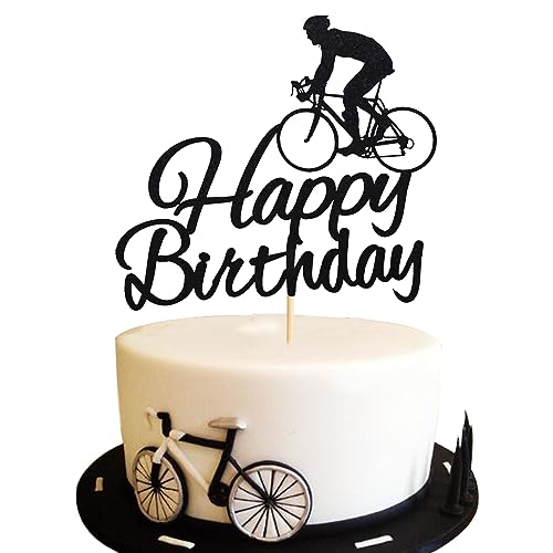Arthsdite 1 x Tortenaufsatz mit Fahrrad-Motiv "Happy Birthday", für Geburtstagsparty, Kuchendekoration, Sport-Thema Arthsdite 1 x Tortenaufsatz mit Fahrrad-Motiv "Happy Birthday", für Geburtstagsparty, Kuchendekoration, Sport-Thema von Arthsdite
