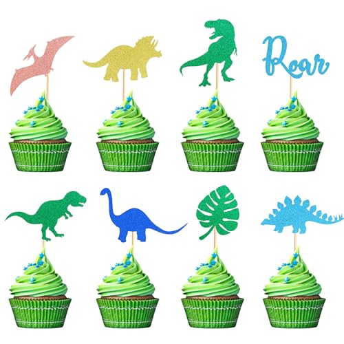 Arthsdite 24 Stück Dinosaurier-Cupcake-Topper Roar Cupcake Picks Kuchen Dekoration für Babyparty Geburtstag Event Party Dekoration Versorgung Arthsdite 24 Stück Dinosaurier-Cupcake-Topper Roar Cupcake Picks Kuchen Dekoration für Babyparty Geburtstag Event Party Dekoration Versorgung von Arthsdite