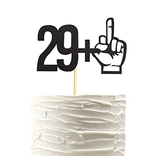 Arthsdite 29 + 1 Mittelfinger schwarzer Glitzer Tortenaufsatz – Partydekorationen zum 30. Geburtstag – lustige Geburtstagsparty-Zubehör Arthsdite 29 + 1 Mittelfinger schwarzer Glitzer Tortenaufsatz – Partydekorationen zum 30. Geburtstag – lustige Geburtstagsparty-Zubehör von Arthsdite