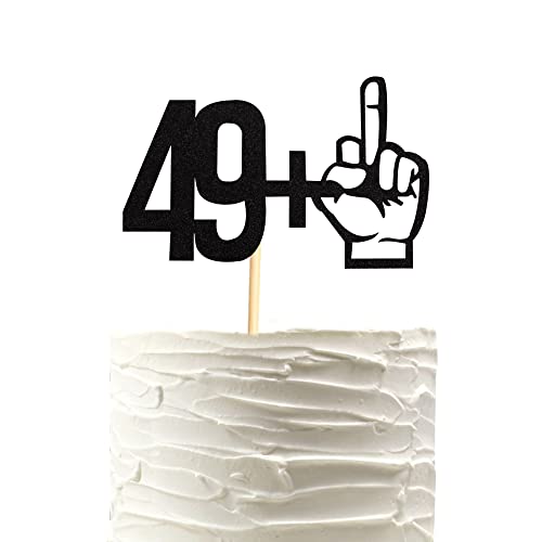 Arthsdite 49 + 1 schwarzer Glitzer-Kuchenaufsatz – Party-Dekoration zum 50. Geburtstag – lustiges Partyzubehör für 50. Geburtstag Arthsdite 49 + 1 schwarzer Glitzer-Kuchenaufsatz – Party-Dekoration zum 50. Geburtstag – lustiges Partyzubehör für 50. Geburtstag von Arthsdite