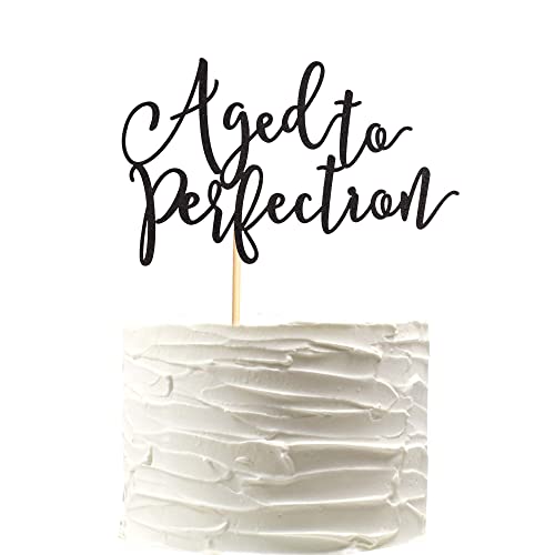 Arthsdite Aged to Perfection Cake Topper, Happy Birthday Engagement Retirement Party Dekorationen Supplies - Schwarzer Glitzer Arthsdite Aged to Perfection Cake Topper, Happy Birthday Engagement Retirement Party Dekorationen Supplies - Schwarzer Glitzer von Arthsdite