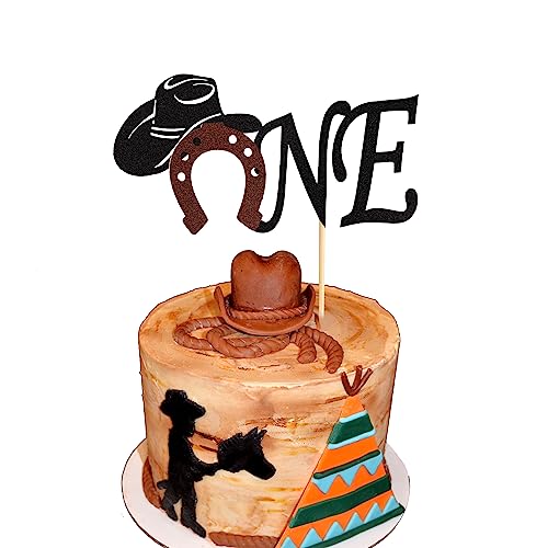 Arthsdite Cowboy Cake Topper für 1 Geburtstag - Erster Geburtstag Cowboy Cowgirl Tortendeko Mein erster Rodeo Cake Topper Beste Cowboy Party Dekoration für Baby - Schwarz Glitzer Arthsdite Cowboy Cake Topper für 1 Geburtstag - Erster Geburtstag Cowboy Cowgirl Tortendeko Mein erster Rodeo Cake Topper Beste Cowboy Party Dekoration für Baby - Schwarz Glitzer von Arthsdite
