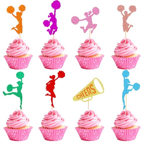 Arthsdite Cupcake-Aufsätze, Cheerleader-Silhouette, Zahnstocher, Turner-Mädchen, Kuchenspieße, Dekorationen für Fitnessstudio, Babyparty, Geburtstag, Party, Gastgeschenke, 24 Stück Arthsdite Cupcake-Aufsätze, Cheerleader-Silhouette, Zahnstocher, Turner-Mädchen, Kuchenspieße, Dekorationen für Fitnessstudio, Babyparty, Geburtstag, Party, Gastgeschenke, 24 Stück von Arthsdite