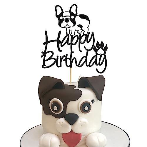 Arthsdite Happy Birthday Dog Cake Topper, Dog Birthday Theme Picks for Pet Party Decorations Supplies - Black Glitter Arthsdite Happy Birthday Dog Cake Topper, Dog Birthday Theme Picks for Pet Party Decorations Supplies - Black Glitter von Arthsdite