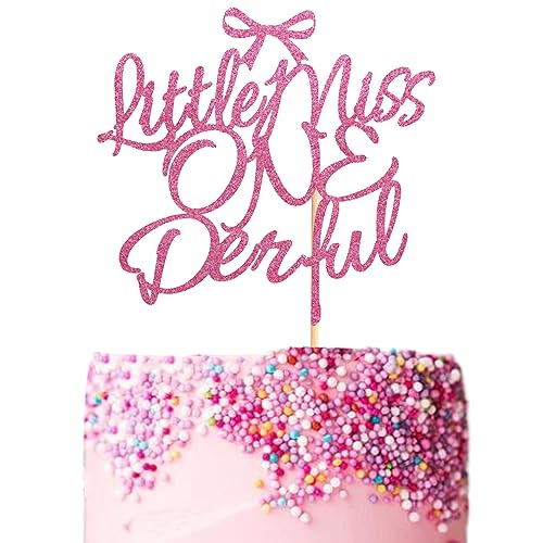 Arthsdite Miss Onederful Tortenaufsatz, My 1st Birthday/Happy 1st Birthday/Wild One/Some Bunny is One, Babyparty/Baby Mädchen 1. Geburtstag Party Dekorationen – Rosa Glitzer Arthsdite Miss Onederful Tortenaufsatz, My 1st Birthday/Happy 1st Birthday/Wild One/Some Bunny is One, Babyparty/Baby Mädchen 1. Geburtstag Party Dekorationen – Rosa Glitzer von Arthsdite