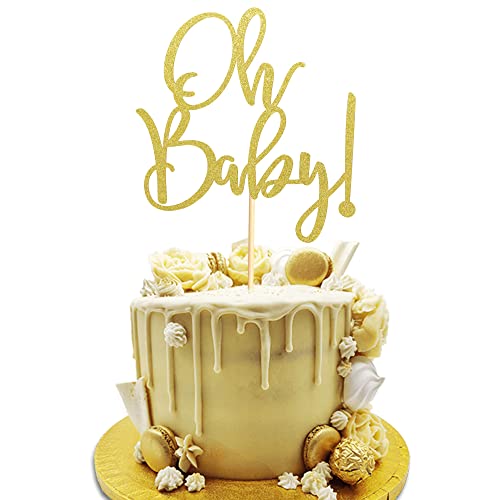 Arthsdite Oh Baby Kuchendekoration für Babyparty, Kuchen-Picker für Babyparty, Kindergeburtstag, Party-Dekoration, Zubehör – Gold-Glitzer Arthsdite Oh Baby Kuchendekoration für Babyparty, Kuchen-Picker für Babyparty, Kindergeburtstag, Party-Dekoration, Zubehör – Gold-Glitzer von Arthsdite