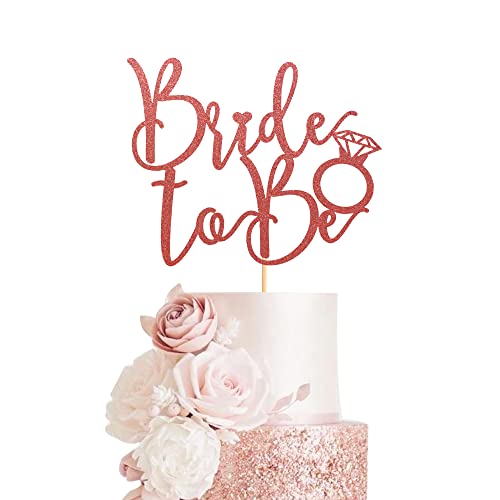 Arthsdite Tortenaufsatz "Bride to Be" mit Ring, Brautparty, Kuchendekoration für Hochzeit, Verlobung, Junggesellinnenabschied, Roségold-Glitzer Arthsdite Tortenaufsatz "Bride to Be" mit Ring, Brautparty, Kuchendekoration für Hochzeit, Verlobung, Junggesellinnenabschied, Roségold-Glitzer von Arthsdite