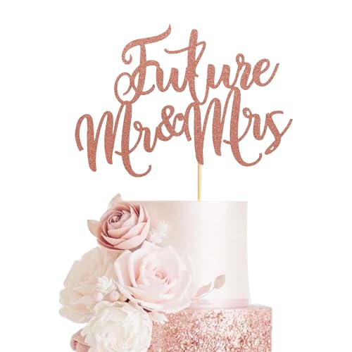 Arthsdite Tortenaufsatz "Mr and Mrs", Brautparty, Kuchendekoration für Hochzeit, Verlobung, Mottoparty, Junggesellenabschied, Roségold, Glitzer, 1 Stück Arthsdite Tortenaufsatz "Mr and Mrs", Brautparty, Kuchendekoration für Hochzeit, Verlobung, Mottoparty, Junggesellenabschied, Roségold, Glitzer, 1 Stück von Arthsdite