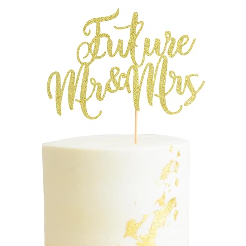 Arthsdite Tortenaufsatz "Mr and Mrs", Brautparty, Kuchendekoration für Hochzeit, Verlobung, Mottoparty, Junggesellenabschied, goldfarbener Glitzer, 1 Stück Arthsdite Tortenaufsatz "Mr and Mrs", Brautparty, Kuchendekoration für Hochzeit, Verlobung, Mottoparty, Junggesellenabschied, goldfarbener Glitzer, 1 Stück von Arthsdite