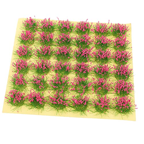 ARTIBETTER 1 Blatt Miniaturen Gras Simulation Landschaftsdekor Modellgras Outdoor-Pflanzen künstlich Anlage Büschel Moosdekor Diorama-Gras Gras für Diorama Plastik Rosy von Artibetter