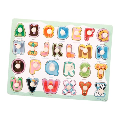 ARTIBETTER 1 Satz Briefkognitiver Board englisches passendes Holzpuzzle für Puzzle- Holzrätsel Bildungsspielzeug Alphabet-Bodenpuzzle von Artibetter