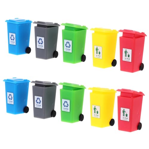 ARTIBETTER 1 Satz Mini-mülleimer Puppenhausdekor Miniatur-mülleimer Spiel Zum Sortieren Von Müll Dekorative Müll Kann Puppenhaus Mülltonne Sortieren Mülltonne Abs 10 Stück von Artibetter