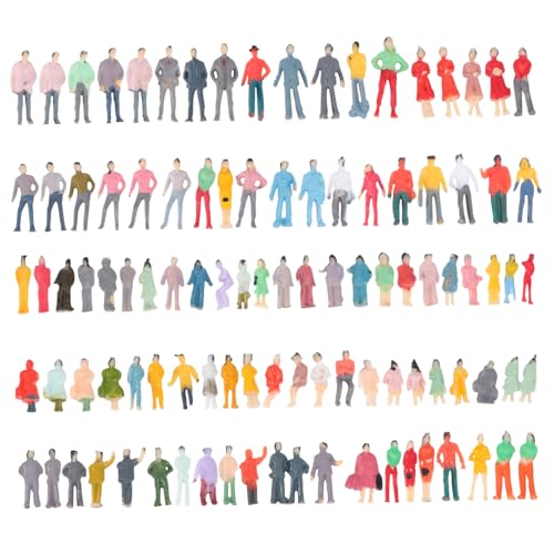 ARTIBETTER 100 Stück Mini Figuren Deko für Puppenhaus und Tischdekoration Bunte Männchen Kreative Handwerksornamente für Zuhause und Büro von Artibetter