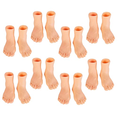 Artibetter 16 Stück menschliche Fußpuppe Finger Zappelspielzeug für Mini-Hände Babys Halloween-Füße zappelt Fußpuppe aus Vinyl Kognitives für menschliche Füße von Artibetter