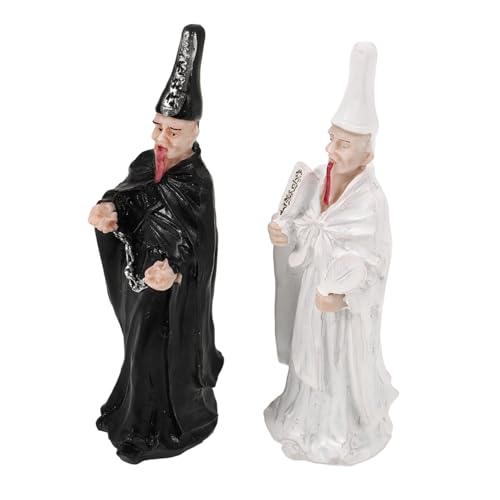 ARTIBETTER 2 Stück Schwarz -weißes unvollständiges Sandwerkzeug klein Figur Sandtischdekor gruselige Tischdekoration aus Sand Mini-Landschaftsdekor gruselige Statue Harz von Artibetter