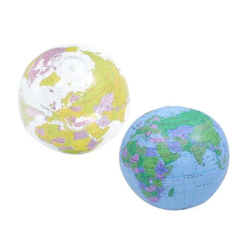 ARTIBETTER 2 Stück aufblasbarer aufblasbarer ball Strandball Spielzeugball Weltkugel Wasserspielzeug aufblasbarer Wasserball liefert Partybälle aufblasbarer Kugelball PVC von Artibetter