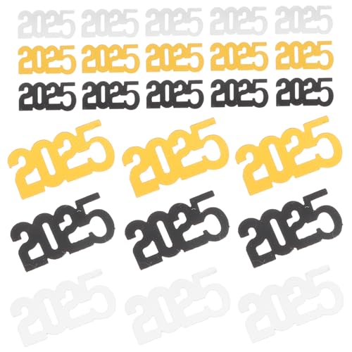 ARTIBETTER 3Er Pack Silvesterparty Dekoration Tischkonfetti Für Absolventen Neujahrskonfetti Schulkonfetti Zwei Tischkonfetti Neujahrskonfetti Schwarzgold Partythema Tischdekorpapier von Artibetter