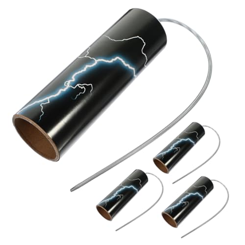 ARTIBETTER 4 Sätze Donnerröhrenspielzeug Instrument Donnermacher Donnertrommelröhre Musik Party Gefallen Lustiger Krachmacher Federtrommel Musikalische Trommel Eisen Black von Artibetter
