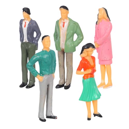 ARTIBETTER 5 Stück Miniatur Figuren Stehende Modelleisenbahn Menschen für Dioramen Detailreiche Bunte Hausfiguren Robuste Materialien für Sandtisch Landschaften und Architekturmodelle von Artibetter
