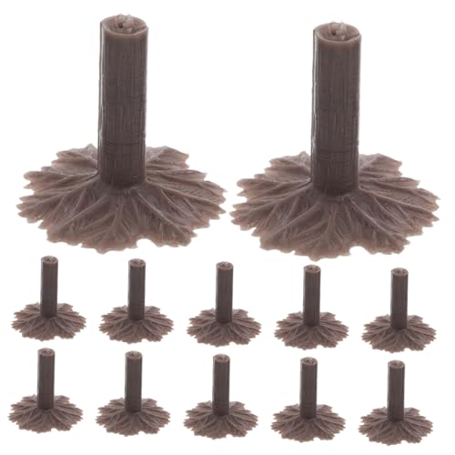 Artibetter 50 Stück Modellbaumfüße Modellbaum Zubehör Modelleisenbahnbäume Baumlandschaftsmodelle Eisenbahn Bäume Bastelständer Modelleisenbahn zubehör Kleiner Baumsockel Plastik Light Brown von Artibetter