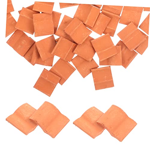 Artibetter 50 Stück Simulierte Ziegel Fake Brick Kleine Ziegel Für Garten Mini Dachziegel Sandkasten Dachziegel Modell Dachziegel Miniatur Dachziegel Dekorative Simulations Dachziegel von Artibetter