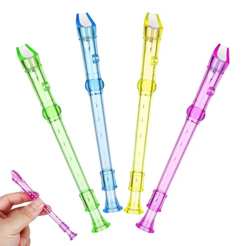 ARTIBETTER 6-Loch-miniblockflöte: 4 Transparente Flöten – Blasinstrument für Anfänger für Kinder Schulband ARTIBETTER 6-Loch-miniblockflöte: 4 Transparente Flöten – Blasinstrument für Anfänger für Kinder Schulband von Artibetter