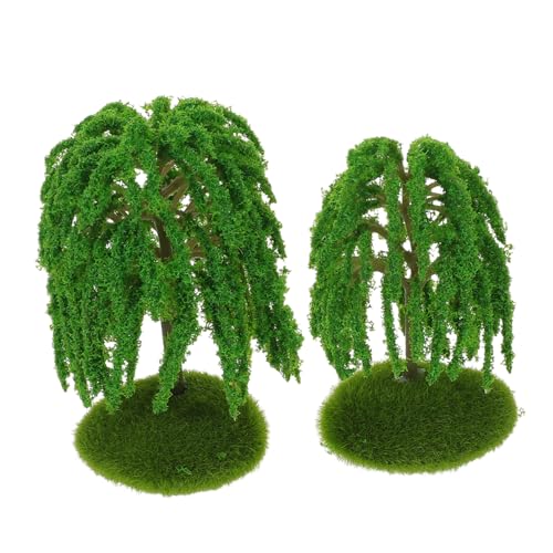 ARTIBETTER 6 Stück Mikrolandschaftsdekoration Miniaturbäume für Diorama Minature Bäume Landschaftsbaum Miniaturbaummodell Modelleisenbahn-Bonsai-Dekor Tischminiaturen Modellbäume Plastik Grün von Artibetter