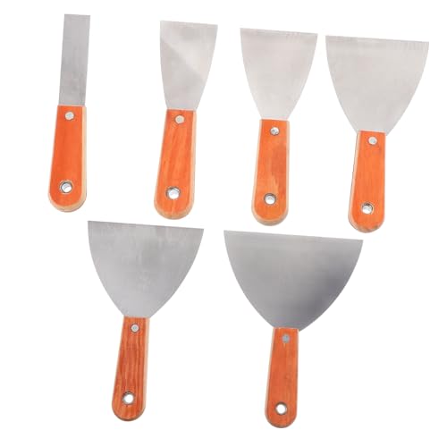 Artibetter 6 Stück Spachtel Trockenbau Spachtelschaber Zum Abkleben Von Farbe Wand Tragbare Klingen Kelle Werkzeug Aus Stahl Steifer Kitt Gips Grillschaber Pfannenschaber von Artibetter