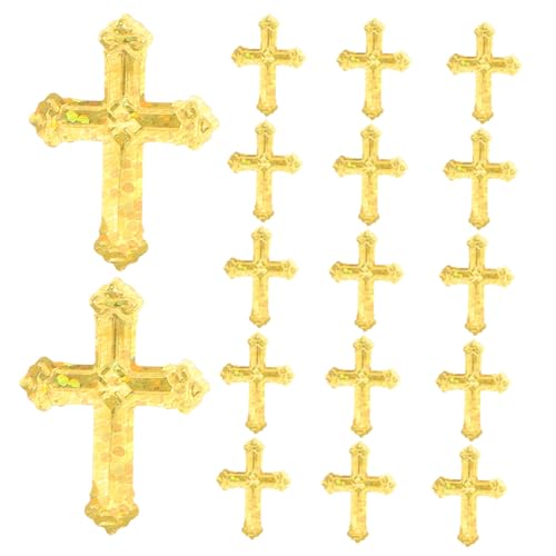 ARTIBETTER Goldene Kreuz Konfetti Tischdekoration Glänzend Robust Für Kommunion Taufe Geburtstag Hochzeit Shower Feier von Artibetter