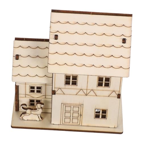 ARTIBETTER Holzhaus Bausatz mit LED Beleuchtung DIY Miniatur Holzhütte Modell Puzzle zum Selberbauen Unvollendetes Handwerkliches Stem Projekt für Erwachsene Dekoratives von Artibetter