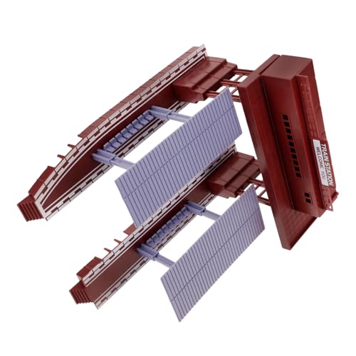 Artibetter Modell Eines Bahnsteigs Zubehör Zug Bahnsteigmodell -bahnsteig- Simulationsstation-plattformspielzeug Kinderspielzeug Plastik Coffee von Artibetter