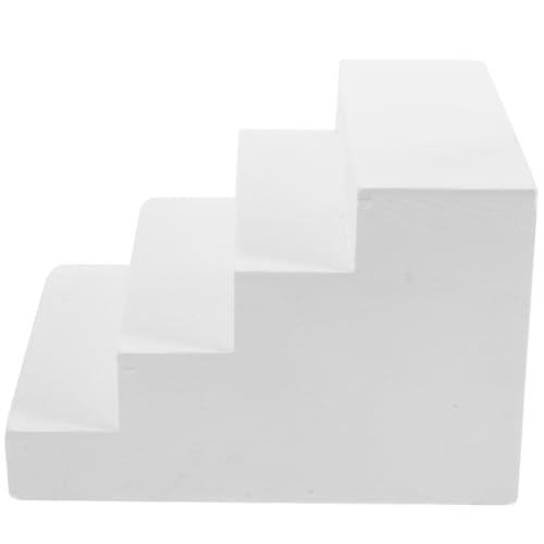 ARTIBETTER Praktische Gipsleiter Dekorative Miniaturleiter Fotorequisite Weiße Trapezförmige Geometrische Skulptur Für Puppenmöbel Wohnkultur von Artibetter