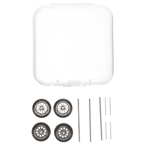 Artibetter 1 Satz Fernbedienungsräder Ersatzreifen Räder Kinderautozubehör Spielzeugreifen Auto Spielzeugteile Spielzeugautozubehör Autorad Rc Autorad Spielzeugrad Schwarzes Metall von Artibetter
