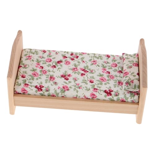 Artibetter 1: 12 Puppenhaus Bett Holz Puppe Bett Puppenhaus Möbel Mini Bett Modell Bett Miniatur für Kinder DIY Puppenhaus Schlafzimmer Möbel Artibetter 1: 12 Puppenhaus Bett Holz Puppe Bett Puppenhaus Möbel Mini Bett Modell Bett Miniatur für Kinder DIY Puppenhaus Schlafzimmer Möbel von Artibetter