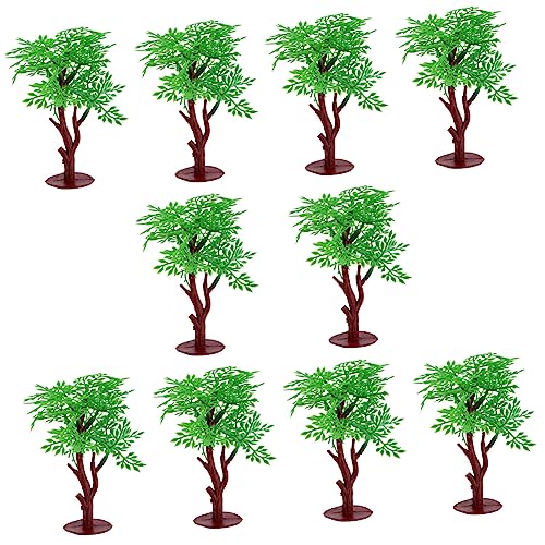 Artibetter 10 Stück grüner vorbildlicher blumenbaum Miniaturszene grüner Modellbaum Mini-Baum Kleine Bäume Artificial Tree Landschaftsdekoration Modellbäume Landschaftsmodellbaum Green von Artibetter