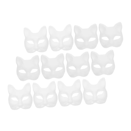 Artibetter 12Stücke DIY Unbemalte Papiermasken zum Gestalten Cosplay Party Masken für Handarbeit Leere Masken für Erwachsene für Fasching und Maskenball von Artibetter