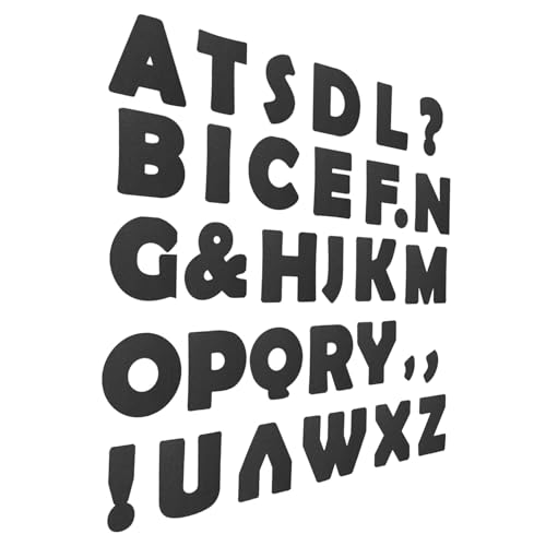 Artibetter 150 Stück Klassenzimmerdekorationen Brieftafeln Briefe aus Papier plakattafel Buchstaben Letterboard-Schilder Buchstaben des Alphabets Buchstabenzeichen Black von Artibetter