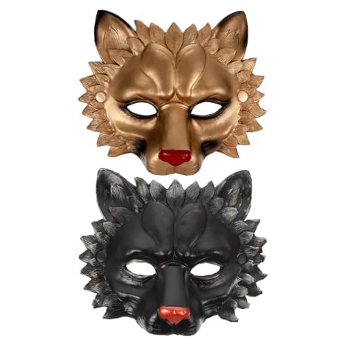 Artibetter 2 Stück Löwenmasken, 3D PU-Schaum Tier Halbmaske, Halloween Maskerade Cosplay Kostümzubehör, Gold & Schwarz, für Kinder & Erwachsene Partybedarf Artibetter 2 Stück Löwenmasken, 3D PU-Schaum Tier Halbmaske, Halloween Maskerade Cosplay Kostümzubehör, Gold & Schwarz, für Kinder & Erwachsene Partybedarf von Artibetter