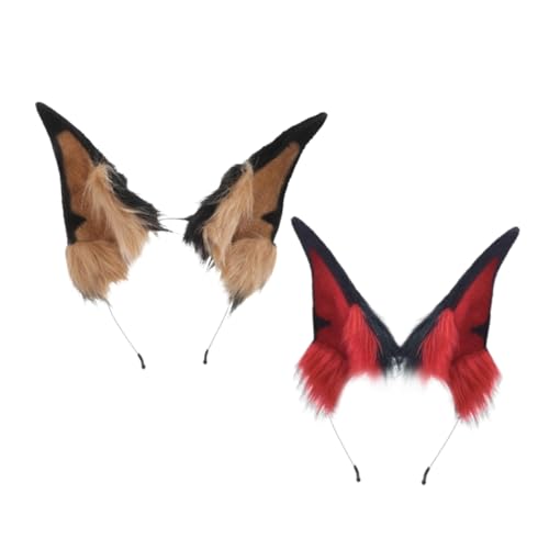 Artibetter 2 Teiliges Tierohren Stirnband Hundeohren Stirnband Für Damen – Welpenkostüm Zubehör – Für Cosplay Halloween Party Und Fotografie von Artibetter