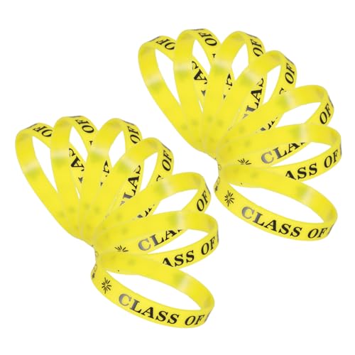 Artibetter Stück 2025 Graduierungsarmband Abschlussfeier Liste Mädchen aufdecken partygeschenke Klassenabschluss Silikonarmbänder Abschluss Zubehör Silikonarmbänder Masse Kieselgel Yellow Artibetter Stück 2025 Graduierungsarmband Abschlussfeier Liste Mädchen aufdecken partygeschenke Klassenabschluss Silikonarmbänder Abschluss Zubehör Silikonarmbänder Masse Kieselgel Yellow von Artibetter