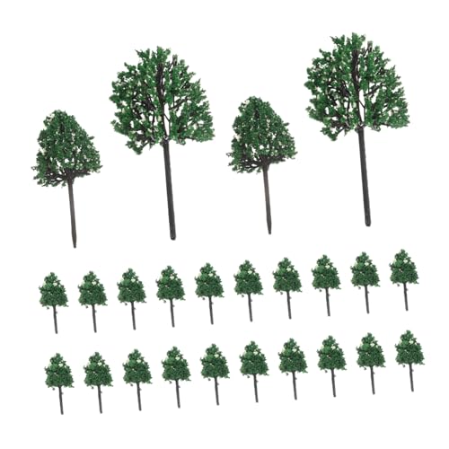 Artibetter 24 Stück Teiliges Miniatur Baum für Modellbau Detailgetreue Landschaftsbäume DIY Mikrolandschaft Dekoration Geeignet für Sandtisch Garten Balkon Künstliche Bäume Ornamente von Artibetter