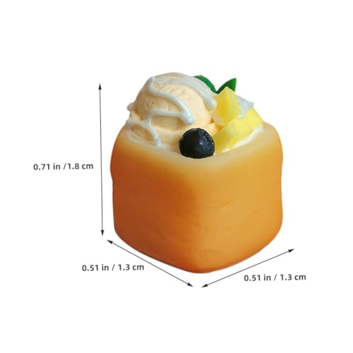 Artibetter 2stücke Miniaturkuchen Eiscreme Toast Für Puppenhaus Zubehör Mini Küchendeko Spielzeug DIY Landschaftsdekoration Puppenhausküche Requisiten Kochspiel Puppenhaus Partyzubehör von Artibetter