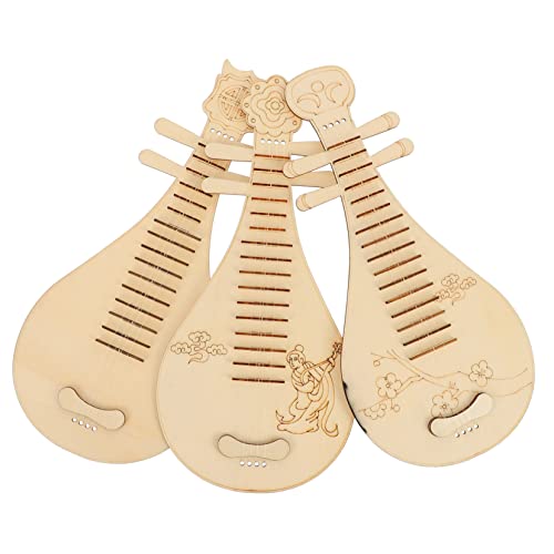 Artibetter 3 Stück DIY Holzmusikinstrumente Chinesische Stil Lute Bastelset Kreativität und Musikalität für Aufführungen und Lernspielzeug von Artibetter