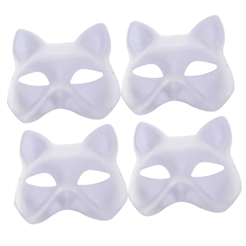 Artibetter 4 Stück DIY Katzenmasken aus Pappmaché Leichte Blanko Papiermasken zum Bemalen für Halloween Maskenball Kostümparty Basteln mit Kindern Gruselige und Lustige Verkleidung Artibetter 4 Stück DIY Katzenmasken aus Pappmaché Leichte Blanko Papiermasken zum Bemalen für Halloween Maskenball Kostümparty Basteln mit Kindern Gruselige und Lustige Verkleidung von Artibetter
